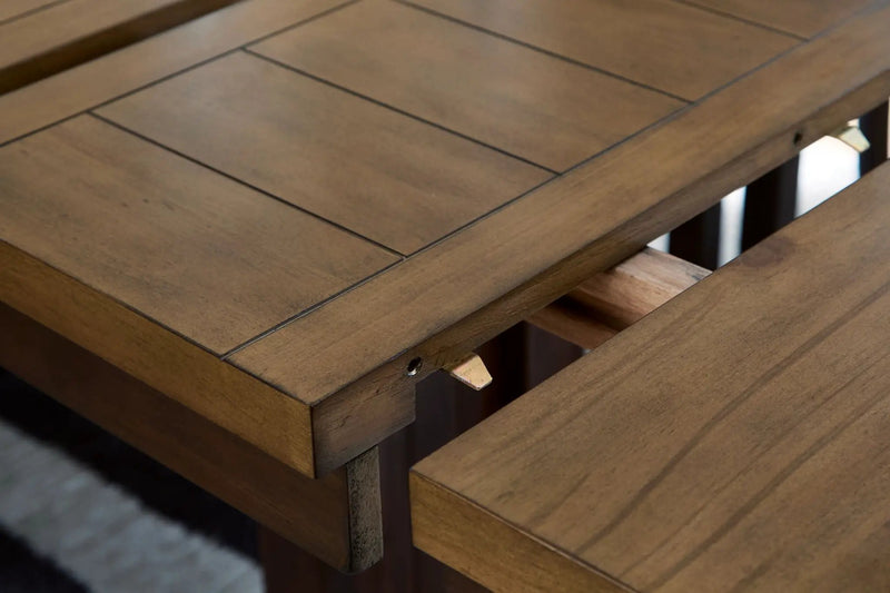 Rylandeen - Rectangular Dining Room Counter Height Extension Table - Light Brown / Dark Brown by Unique Piece Furniture