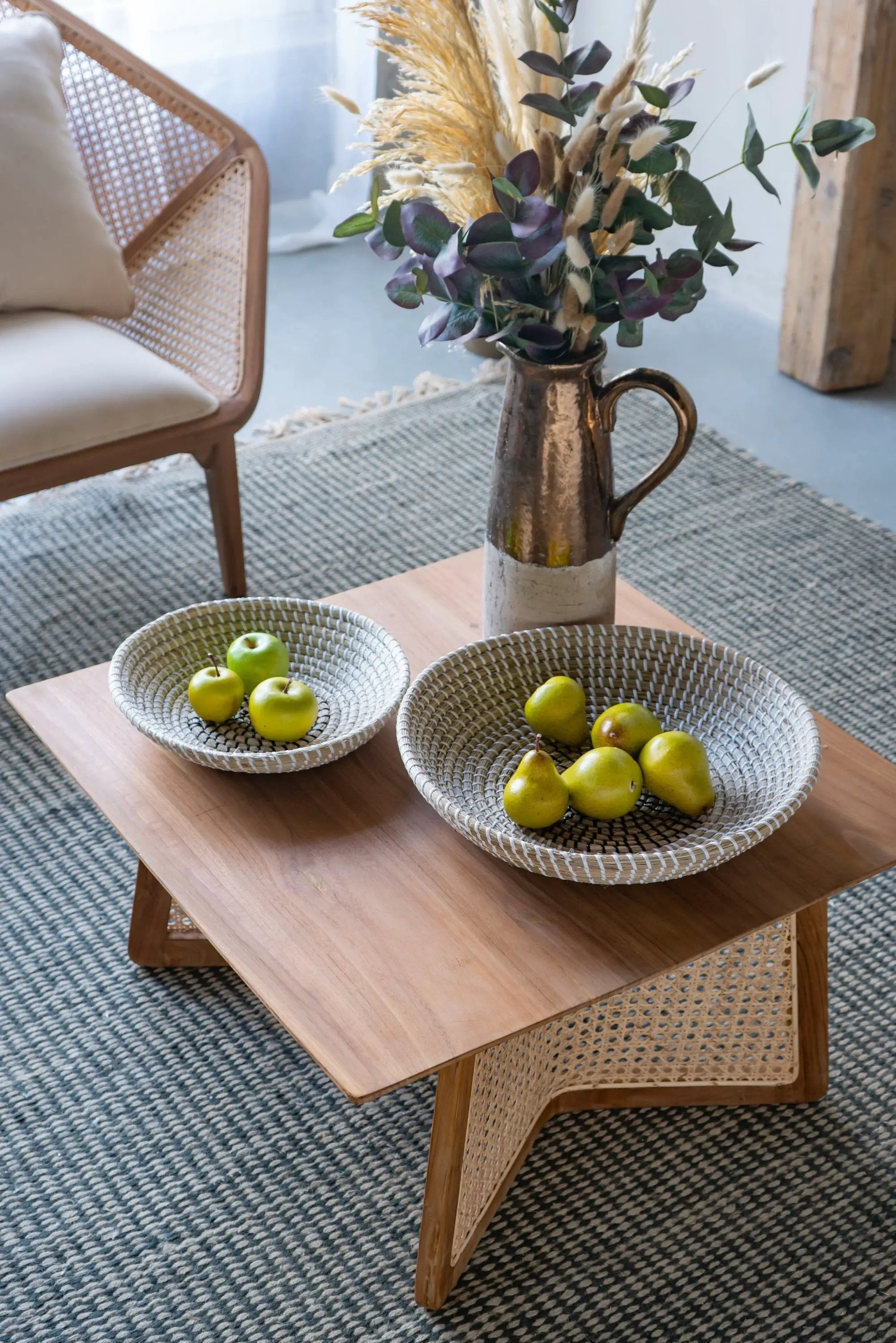 S/2 Kira Woven Seagrass Bowls by HouseOfZazla