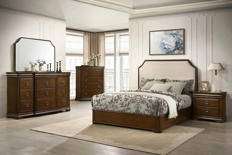 Garland 5-piece Queen Bedroom Set Brown Cherry by Unique Piece Furniture