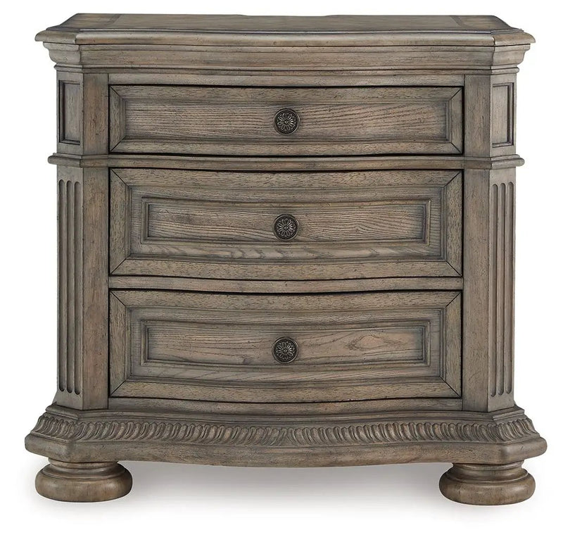 Ardenfield - Three Drawer Night Stand - Light Brown by Unique Piece Furniture