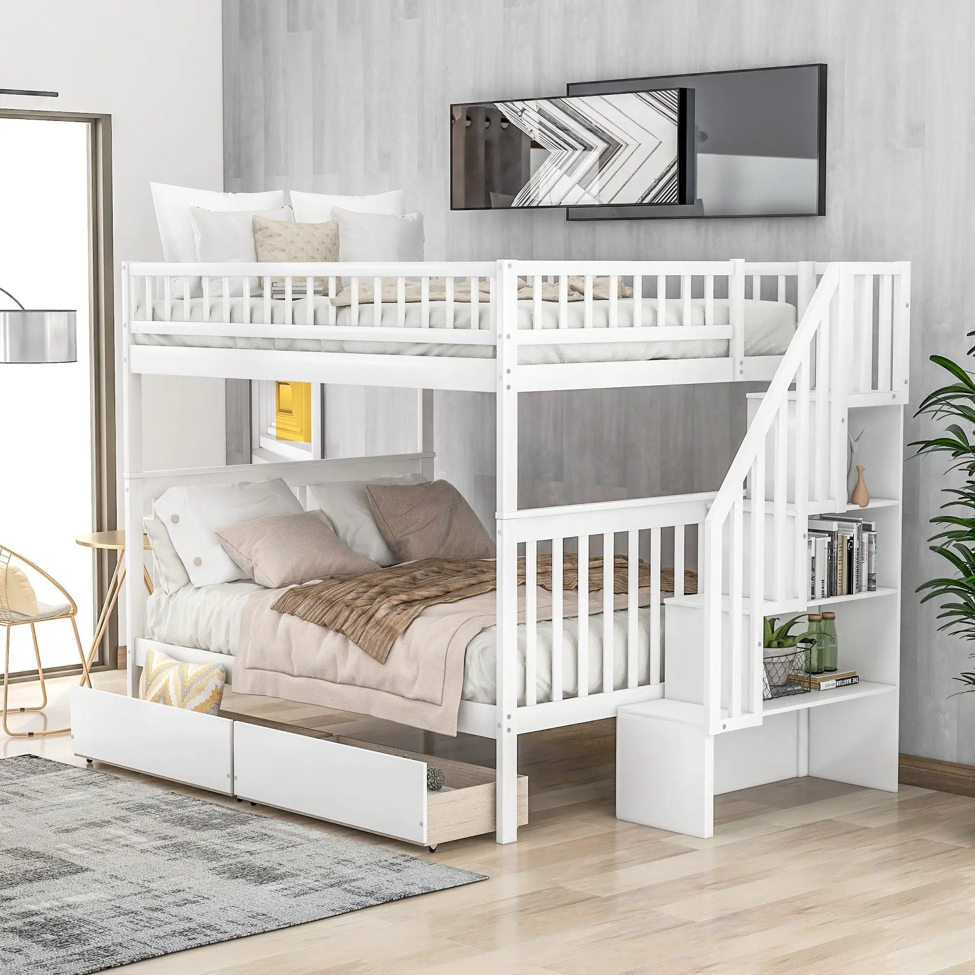 Bunk Bed With Staircase by HouseOfZazla