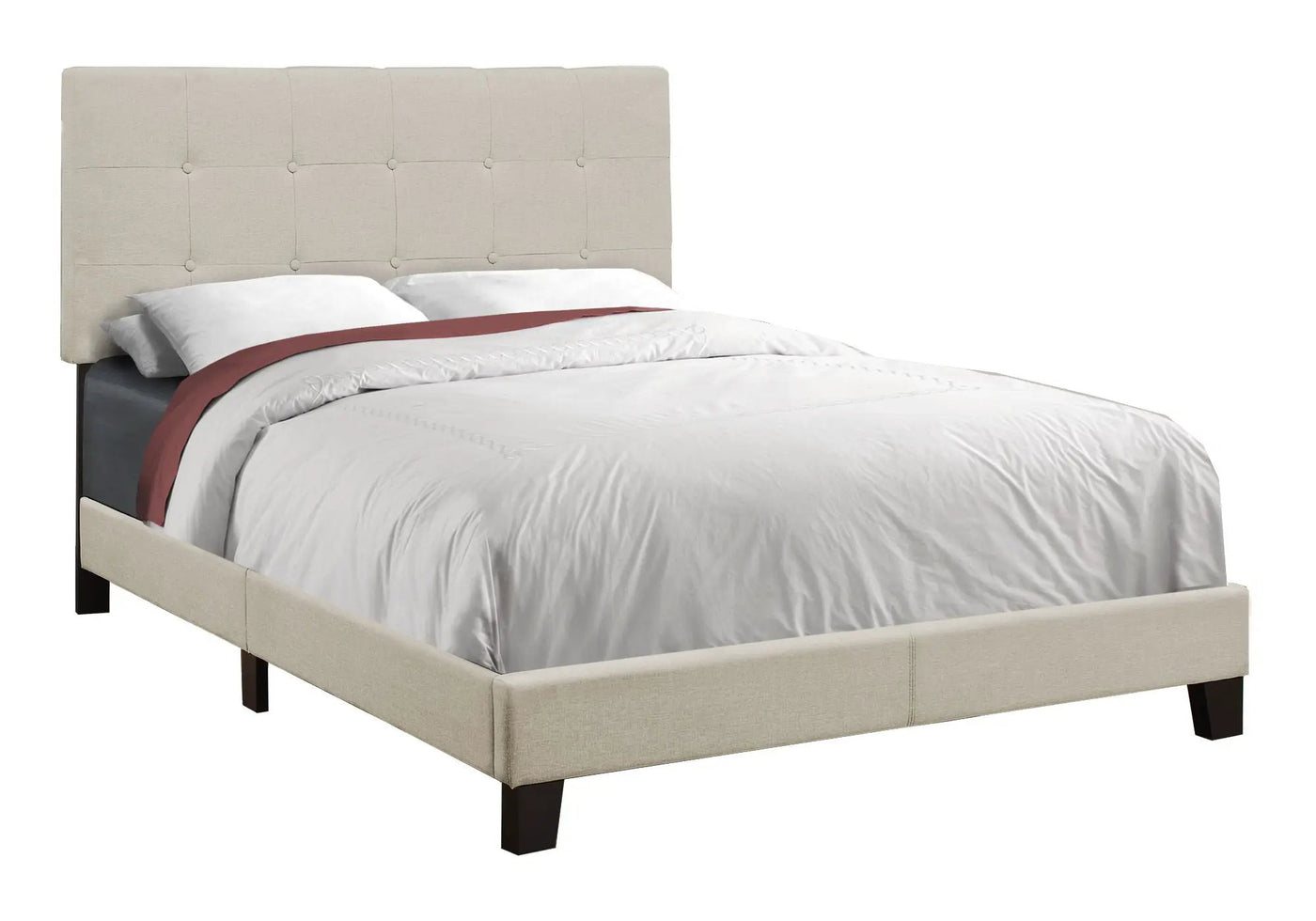 Bed, Upholstered, Frame Only, Transitional by Unique Piece Furniture