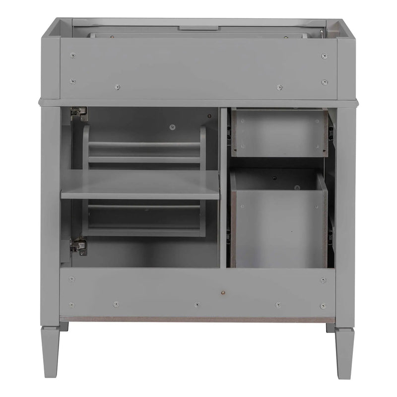 Bathroom Vanity With 2 Drawers And Tip-Out Drawer, Storage Cabinet by Unique Piece Furniture