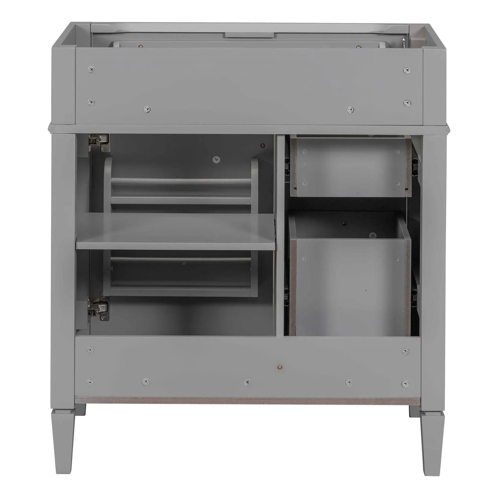 Bathroom Vanity With 2 Drawers And Tip-Out Drawer, Storage Cabinet by HouseOfZazla
