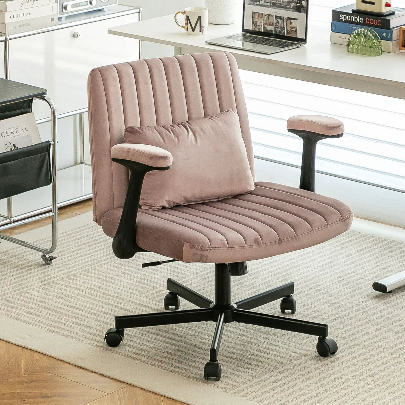 Criss Cross Armrest Office Chair With Wheels by HouseOfZazla