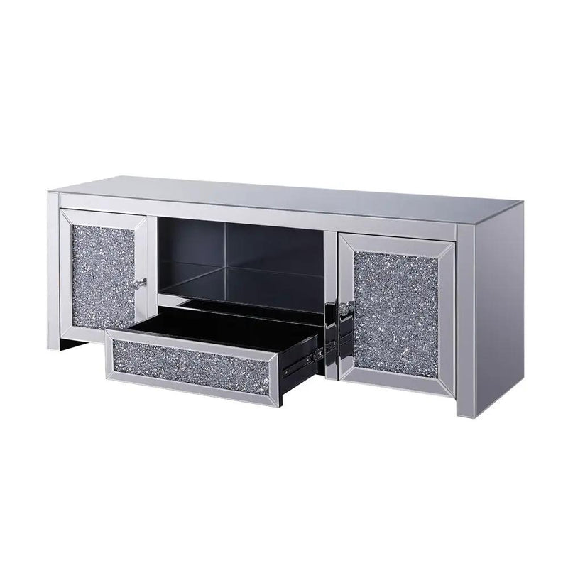 Noralie - TV Stand - Mirrored & Faux Diamonds by Unique Piece Furniture