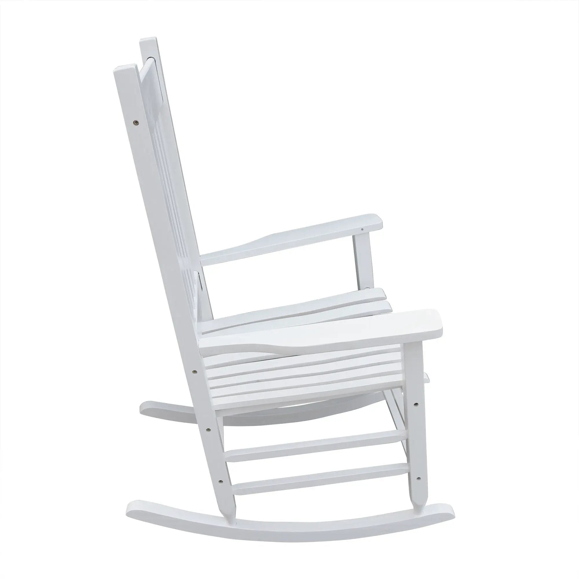 Classic Wooden Porch Rocker Chair Populus Wood Comfortable Design by Unique Piece Furniture