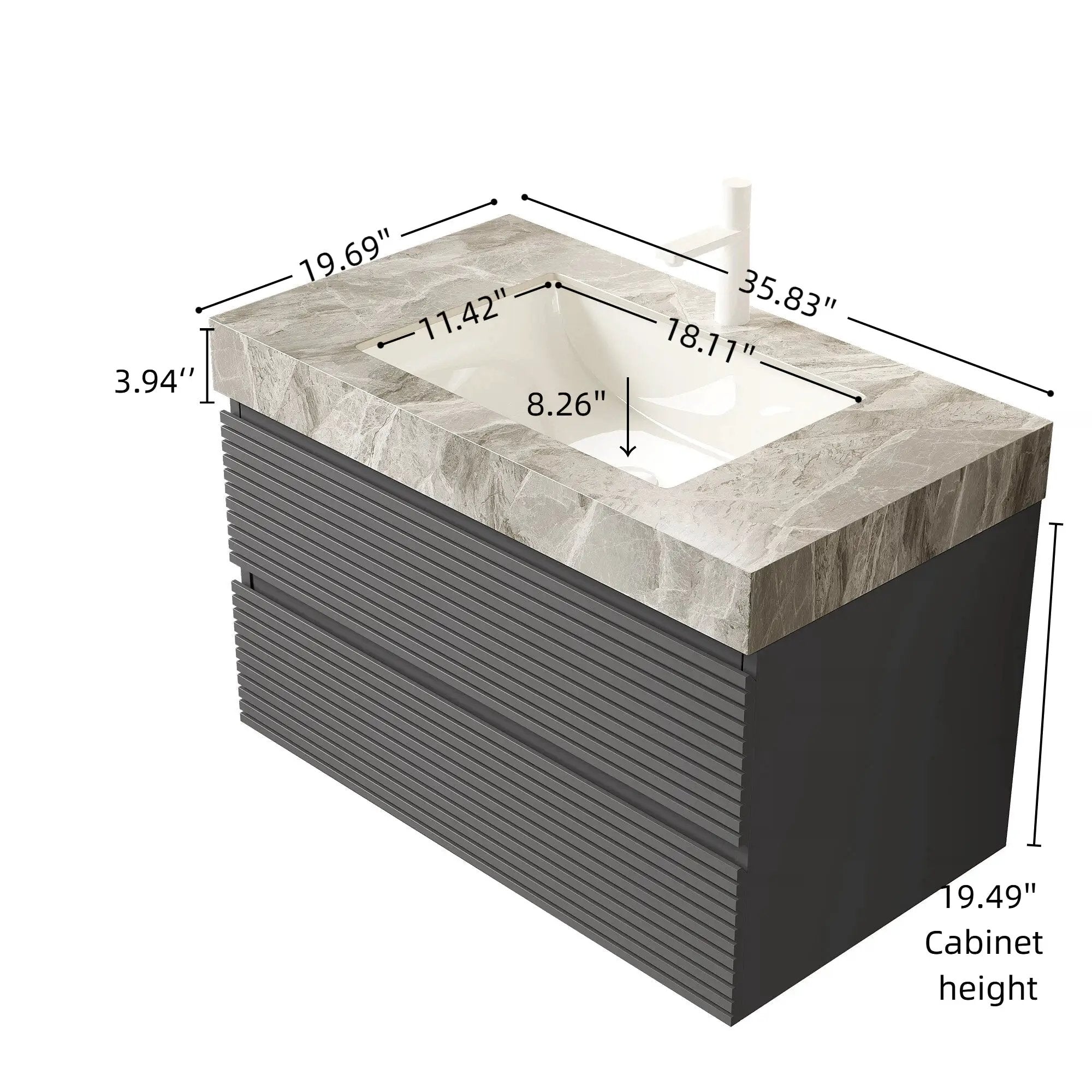 Veno 36" Bathroom Vanity with Undermount Sink by HouseOfZazla