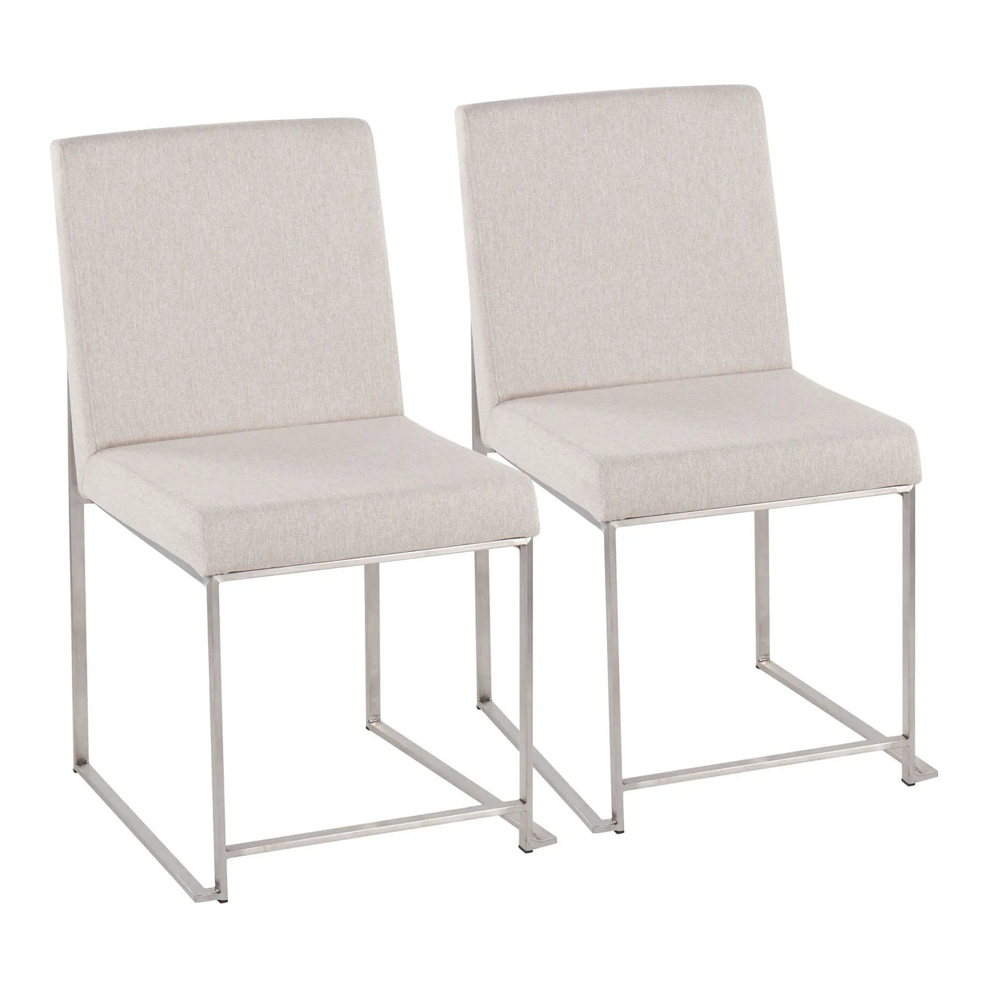 Fuji - Contemporary High Back Dining Chair, Modern Elegance (Set of 2) by HouseOfZazla
