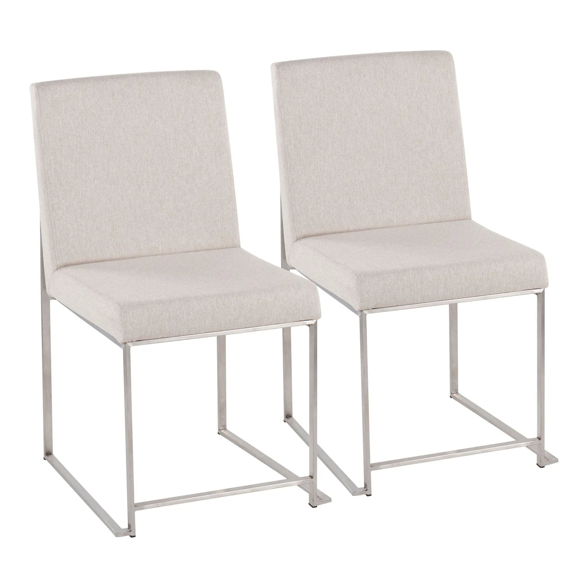 Fuji - Contemporary High Back Dining Chair, Modern Elegance (Set of 2) by Unique Piece Furniture