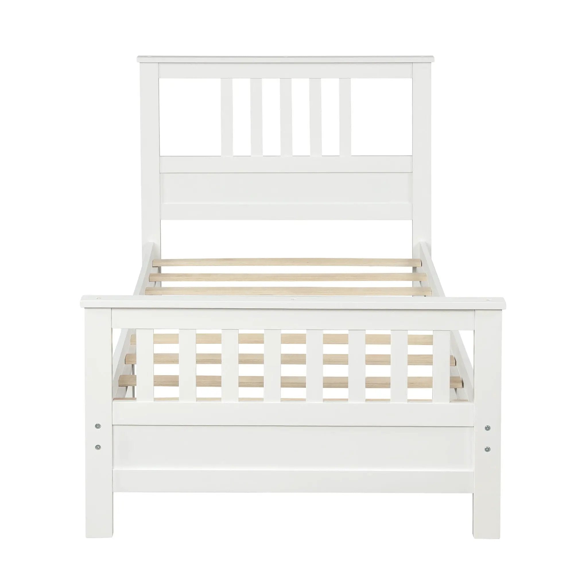 Platform Bed With Paneled Headboard And Footboard by HouseOfZazla