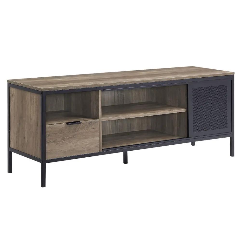 Nantan - 21" TV Stand - Rustic Oak & Black by Unique Piece Furniture