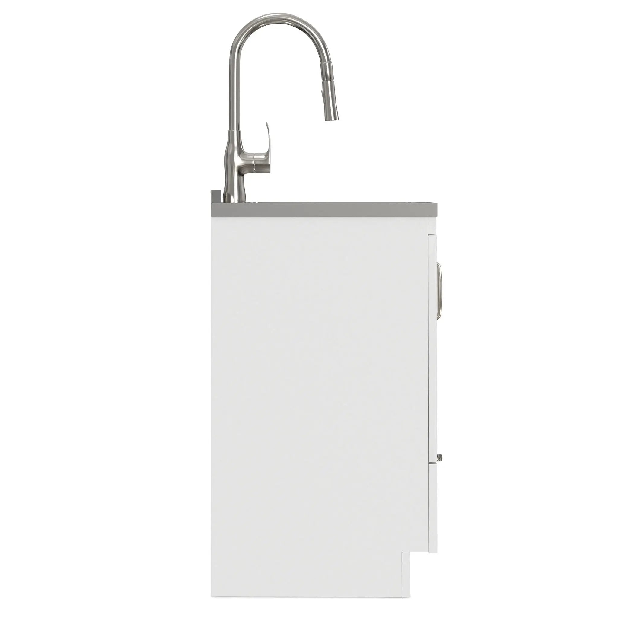 Reed - Deluxe Laundry Cabinet With Pull-Out Faucet And Stainless Steel Sink by Unique Piece Furniture