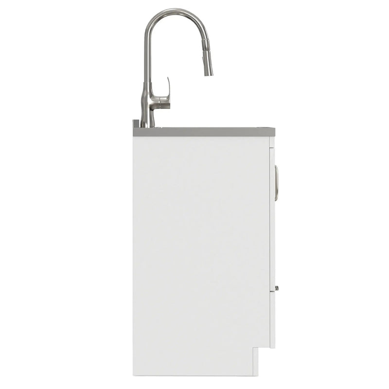 Reed - Deluxe Laundry Cabinet With Pull-Out Faucet And Stainless Steel Sink by Unique Piece Furniture