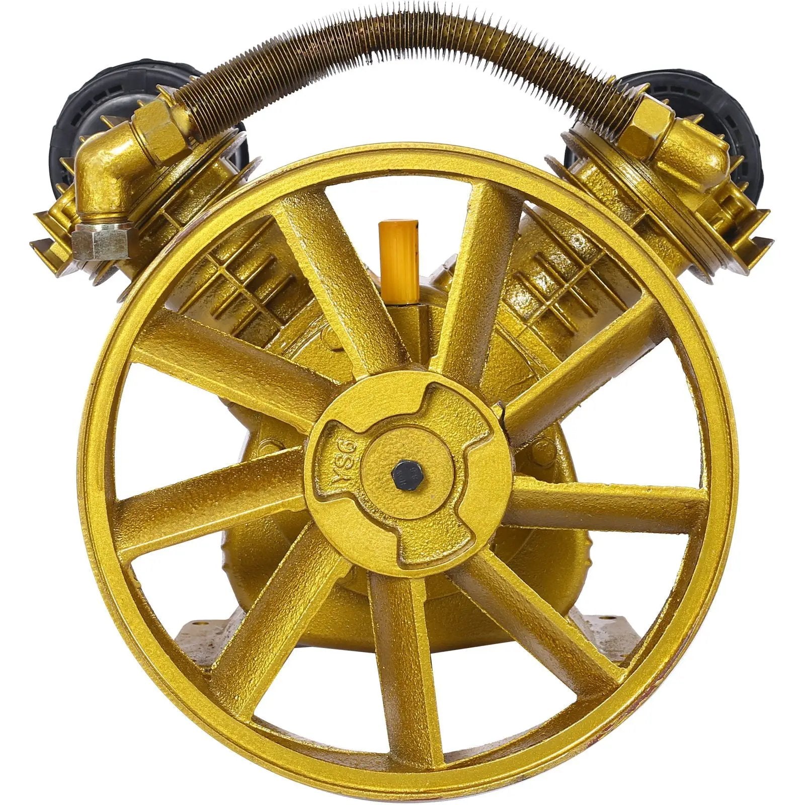 V Type Dual Cylinder Air Compressor Pump Head 5.5Hp 21Cfm 115 Psi - Golden by HouseOfZazla