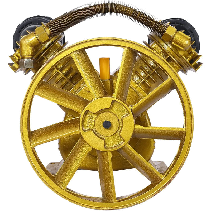 V Type Dual Cylinder Air Compressor Pump Head 5.5Hp 21Cfm 115 Psi - Golden by HouseOfZazla