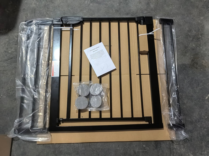 Wide Baby Gate with Wall Protector for Stairs and Doorways by HouseOfZazla