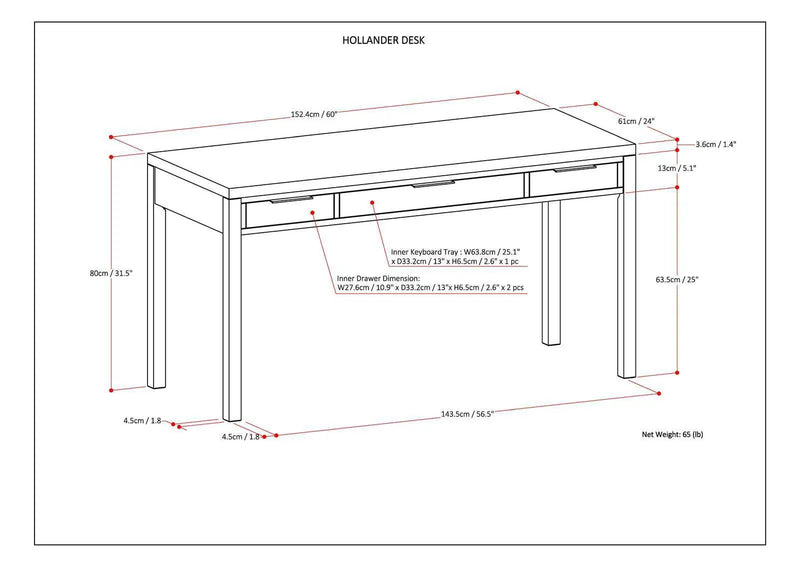 Hollander - Handcrafted Desk by Unique Piece Furniture