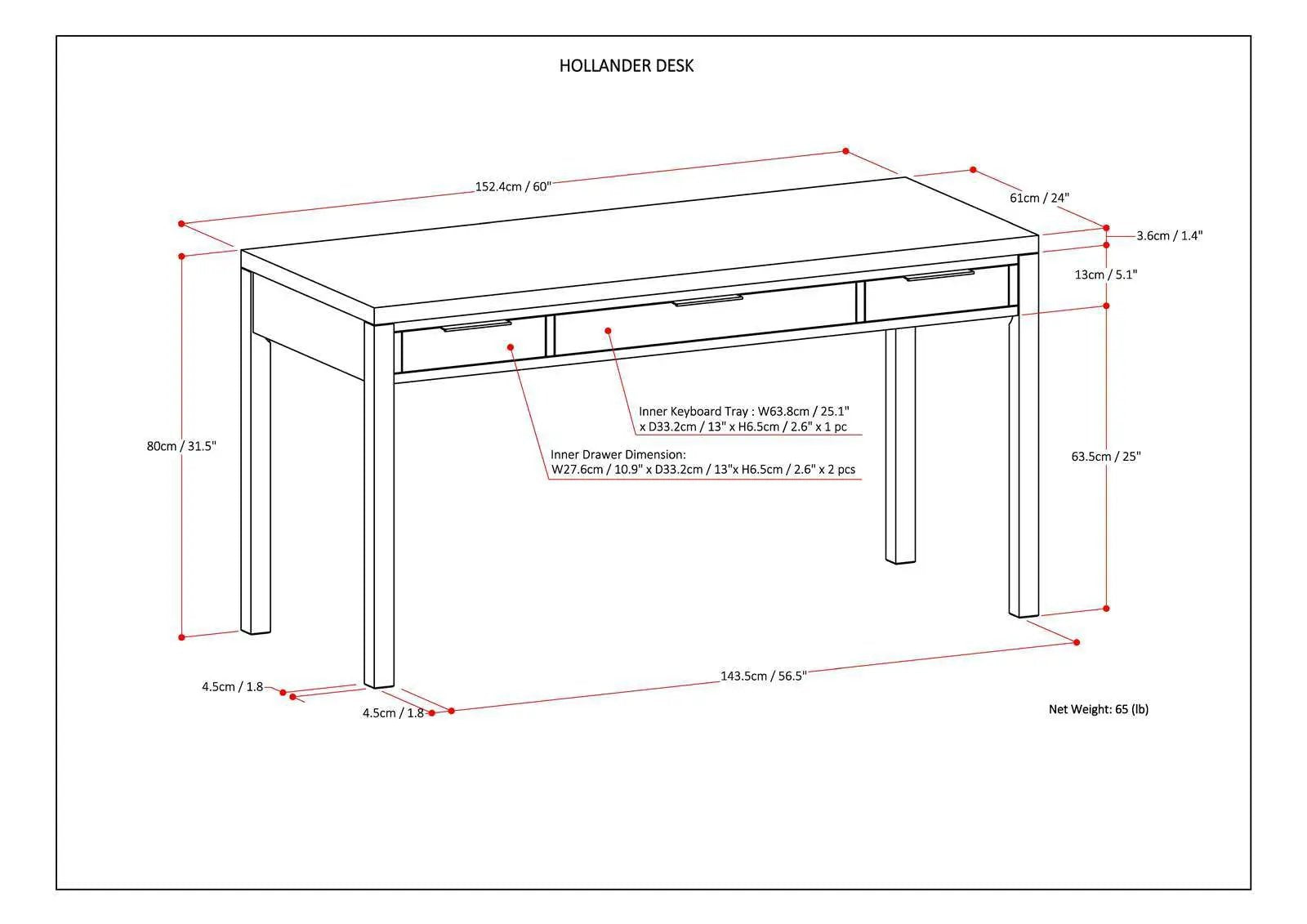 Hollander - Handcrafted Desk by Unique Piece Furniture