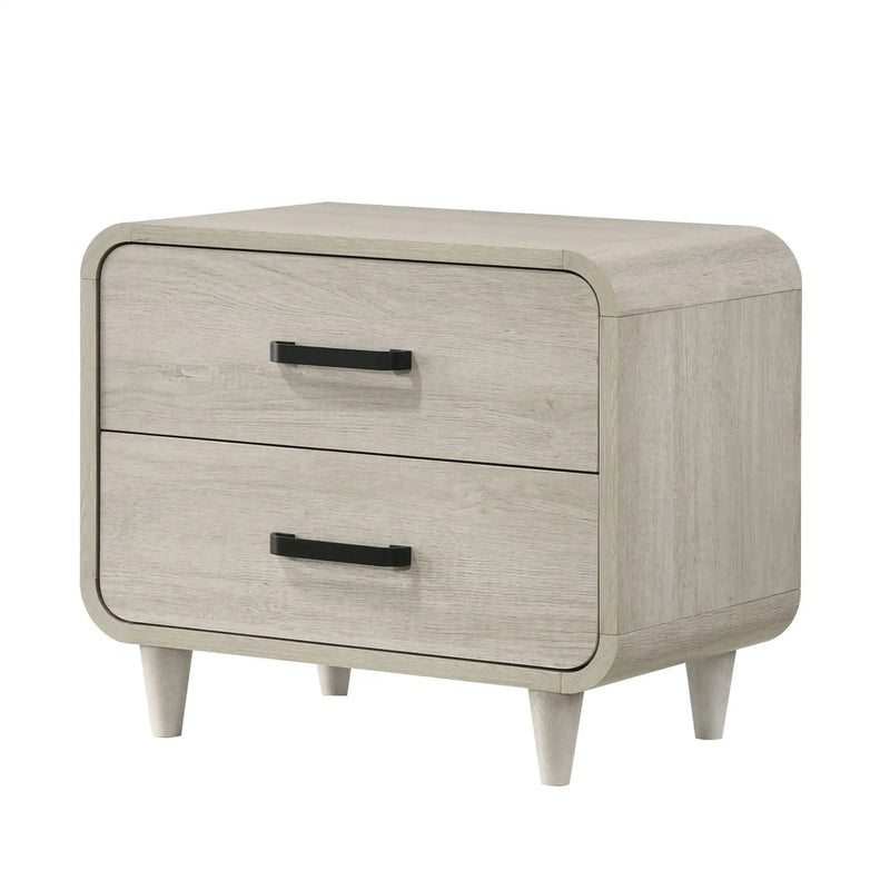 Nightstand With 2 Drawers, Ample Storage Space - Antique White by HouseOfZazla
