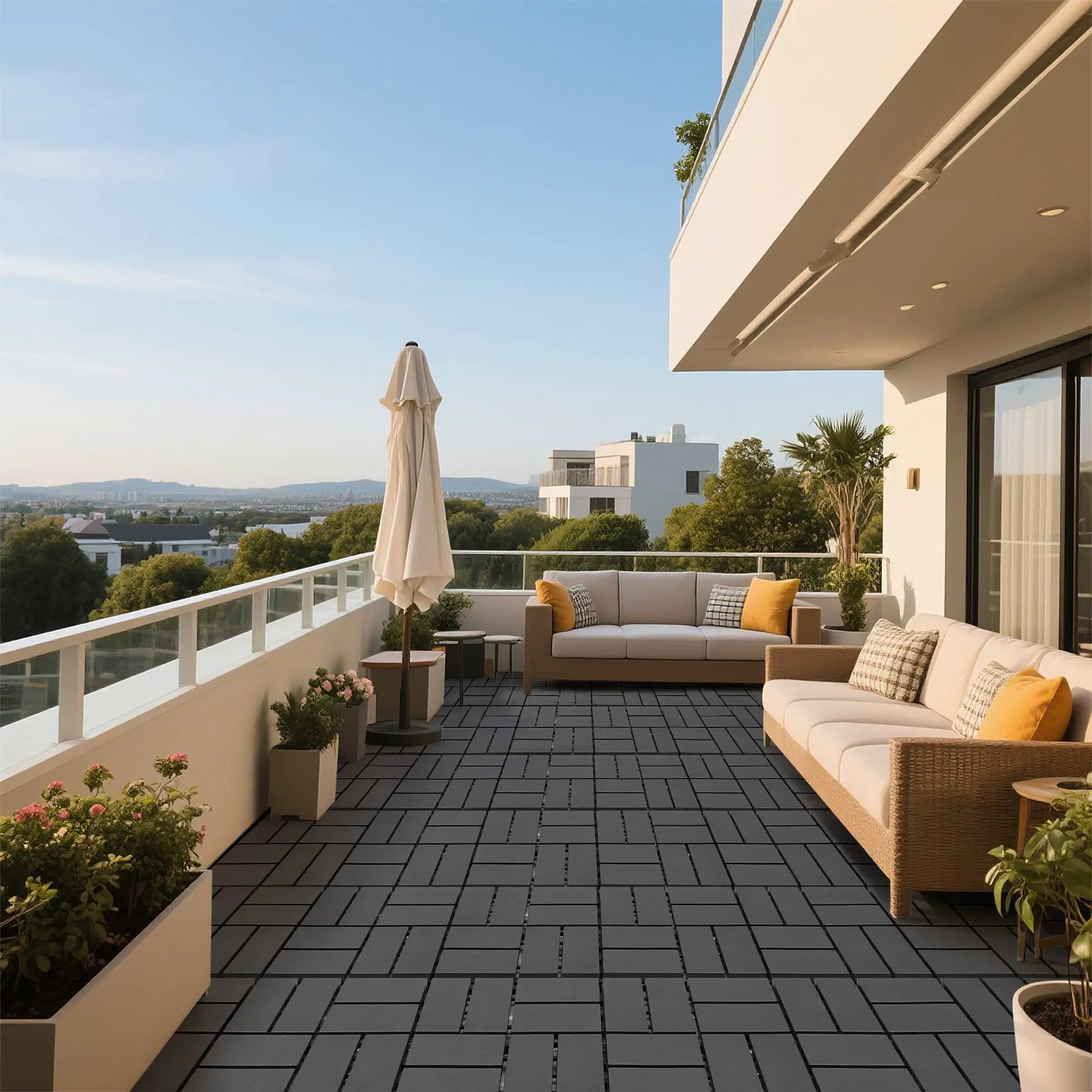 Plastic Interlocking Decking Tiles - Perfect for Any Outdoor Space by HouseOfZazla