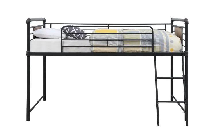 Cordelia - Twin Loft Bed With Slide - Antique Oak, Sandy Black & Dark Bronze Hand-Brushed by Unique Piece Furniture