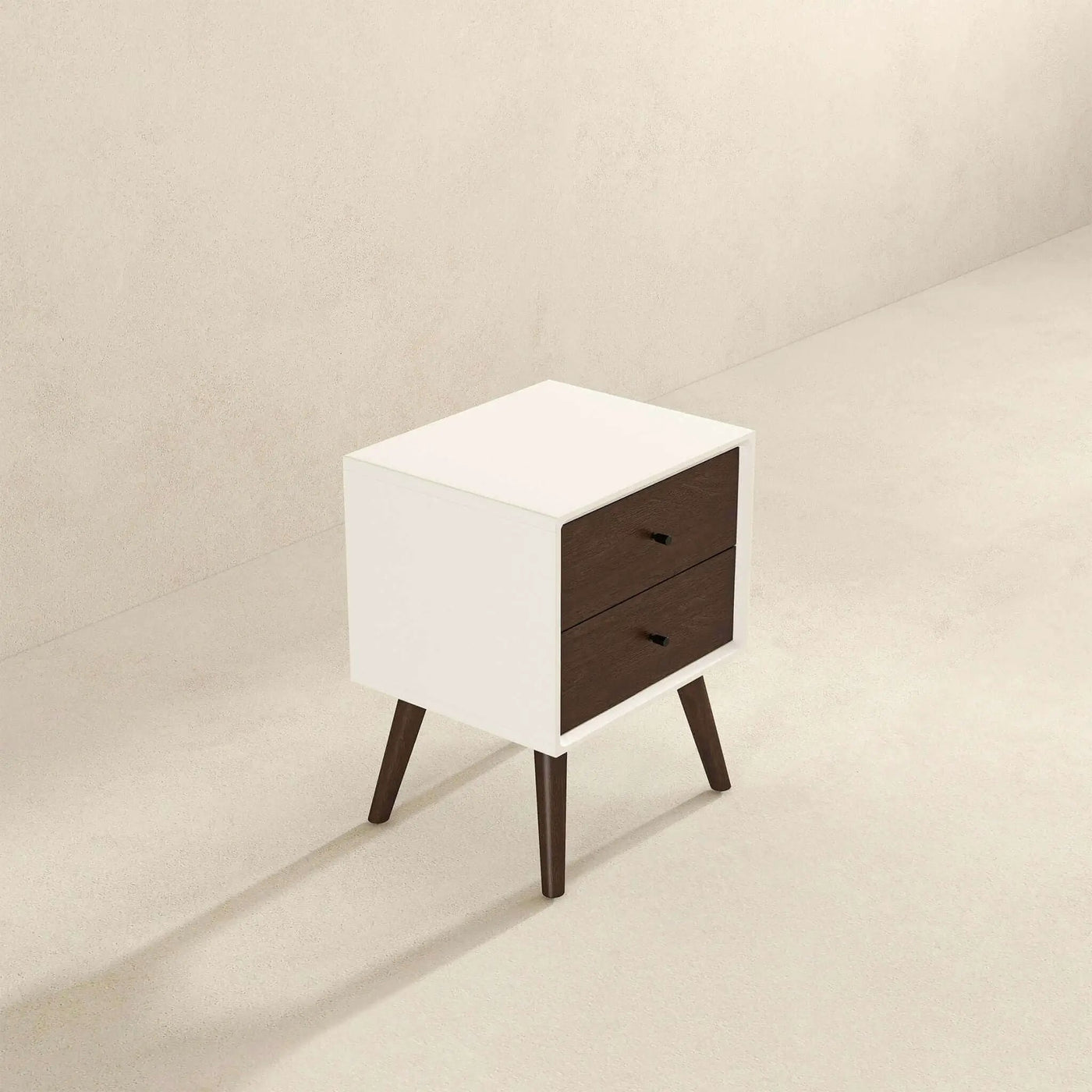 Caroline - Mid-Century Modern Style Night Stand 2 Drawer by HouseOfZazla