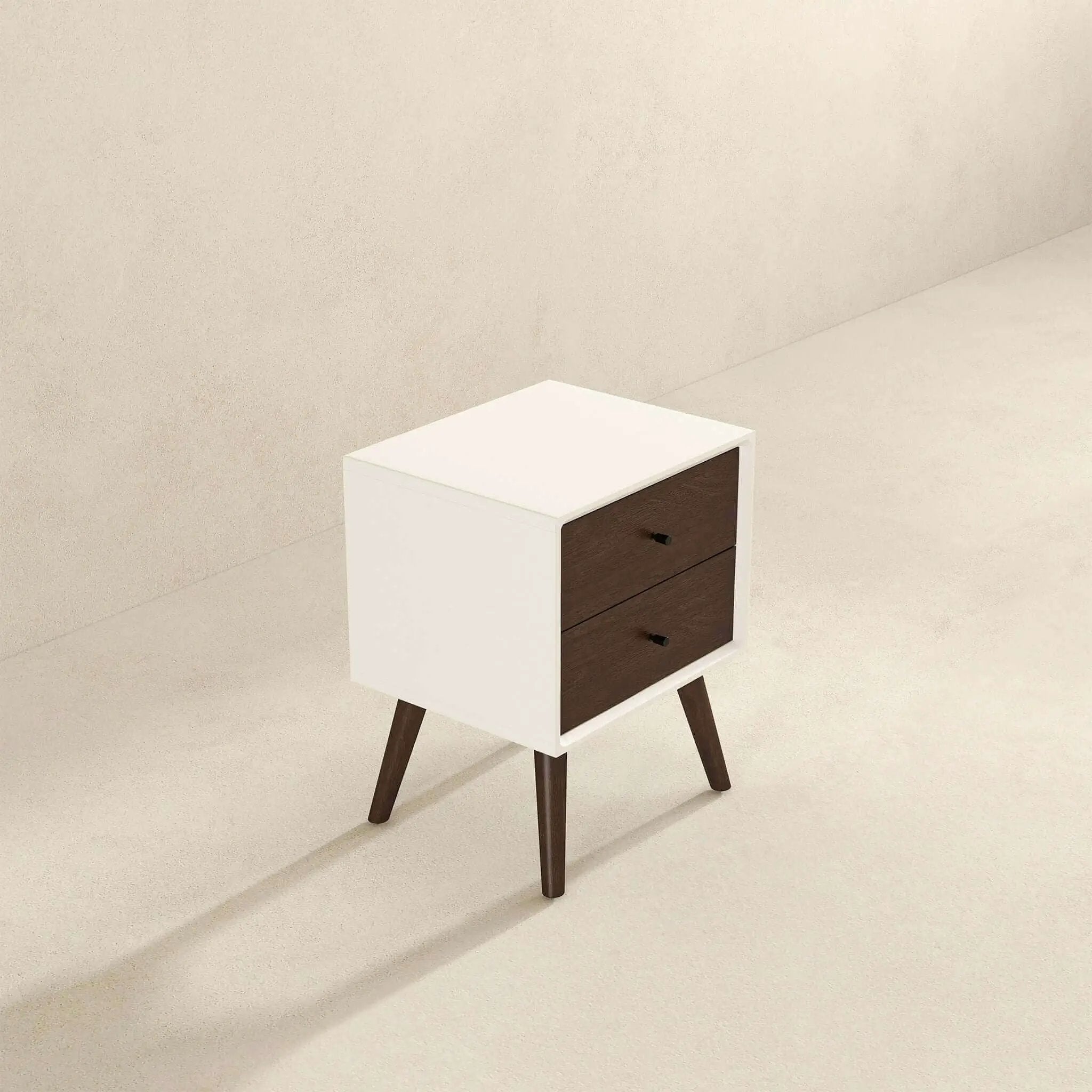 Caroline - Mid-Century Modern Style Night Stand 2 Drawer by Unique Piece Furniture