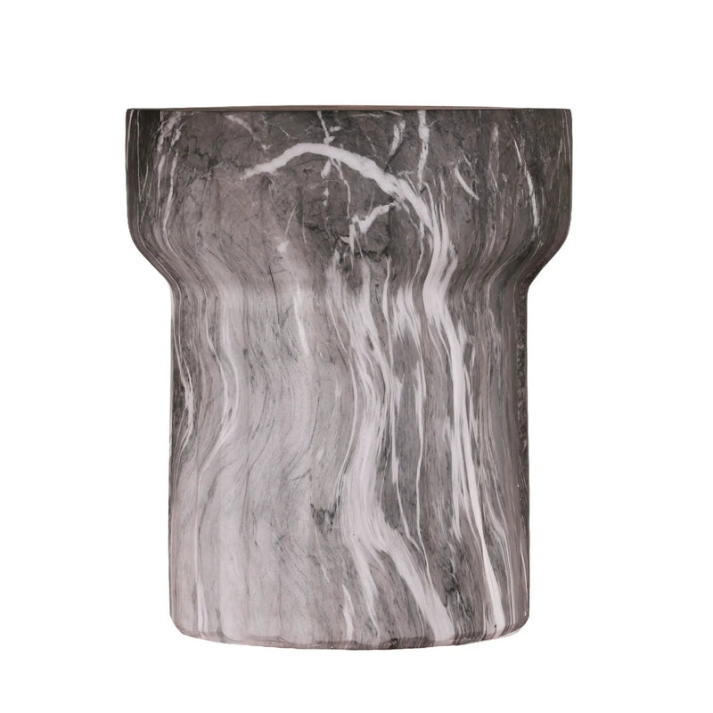Round Geometric Outdoor End Table - Marble by Unique Piece Furniture