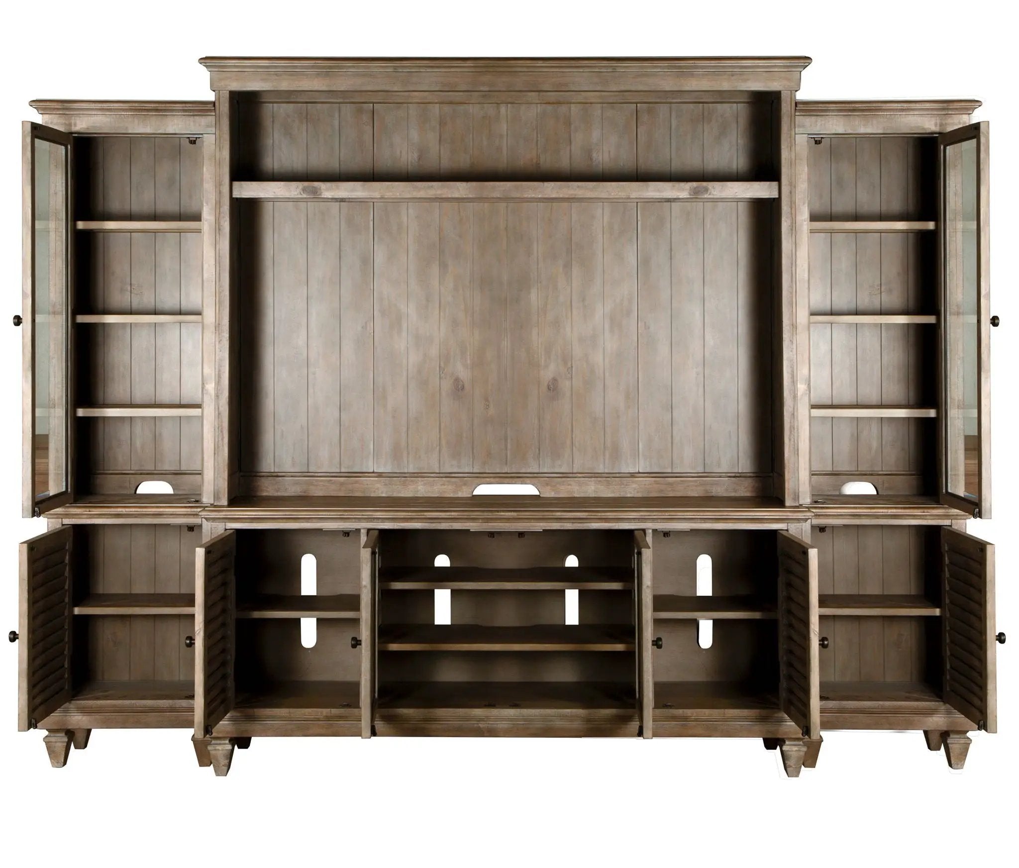 Calistoga - Rustic Entertainment Wall - Dovetail Gray by Unique Piece Furniture