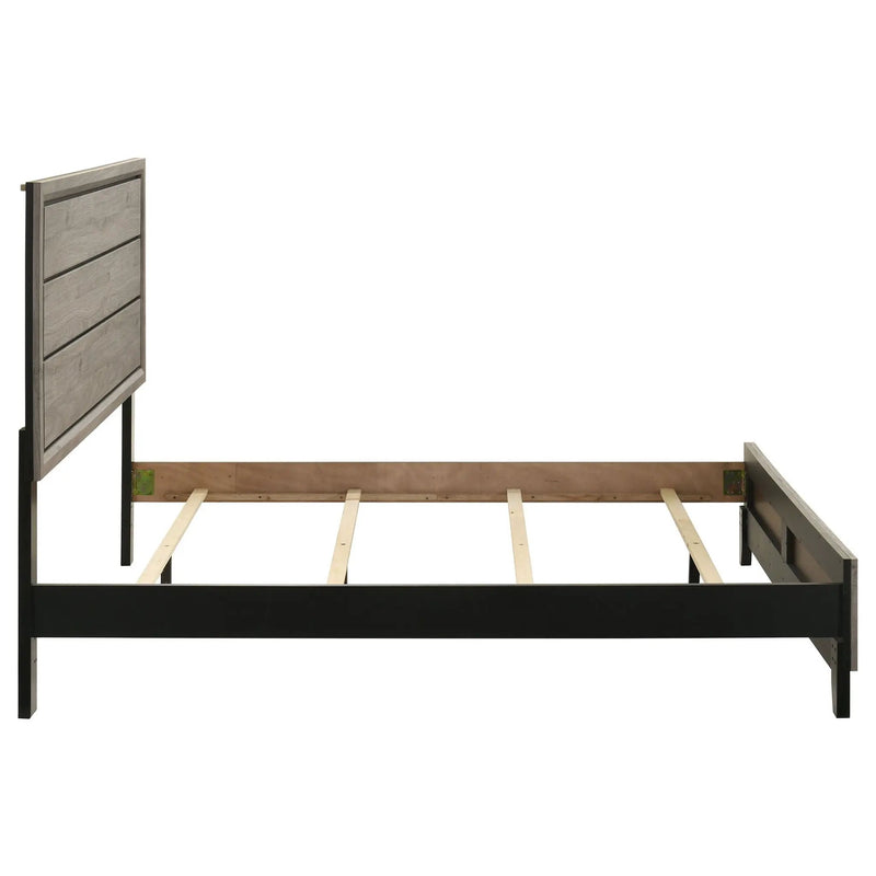 Valen Wood Queen Panel Bed Light Taupe by Unique Piece Furniture