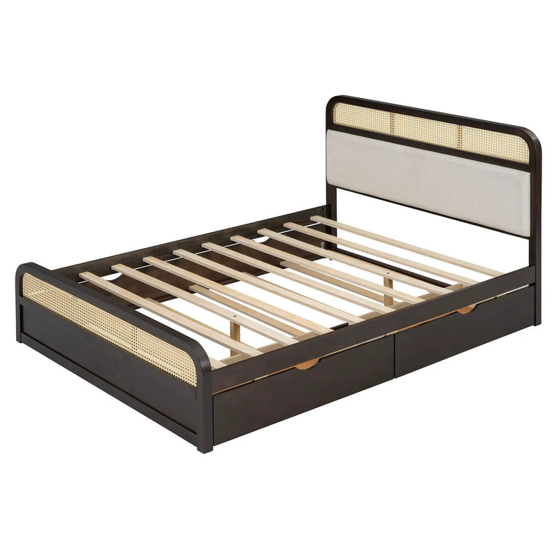 Platform Bed With Trundle And 2 Drawers by Unique Piece Furniture