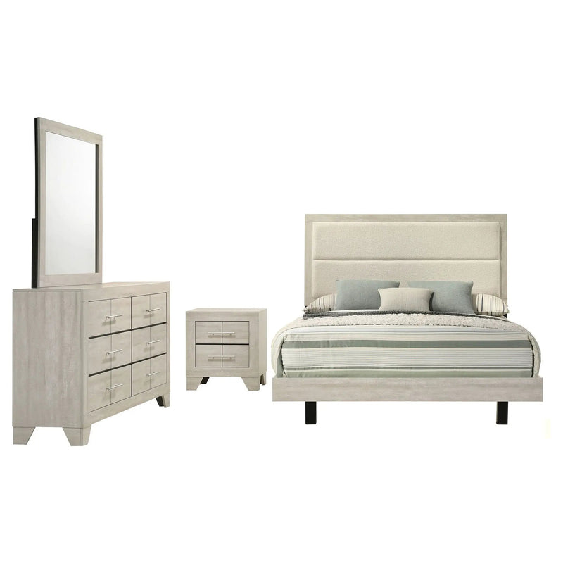 Trenton 4-piece Eastern King Bedroom Set Rustic Cream by Unique Piece Furniture