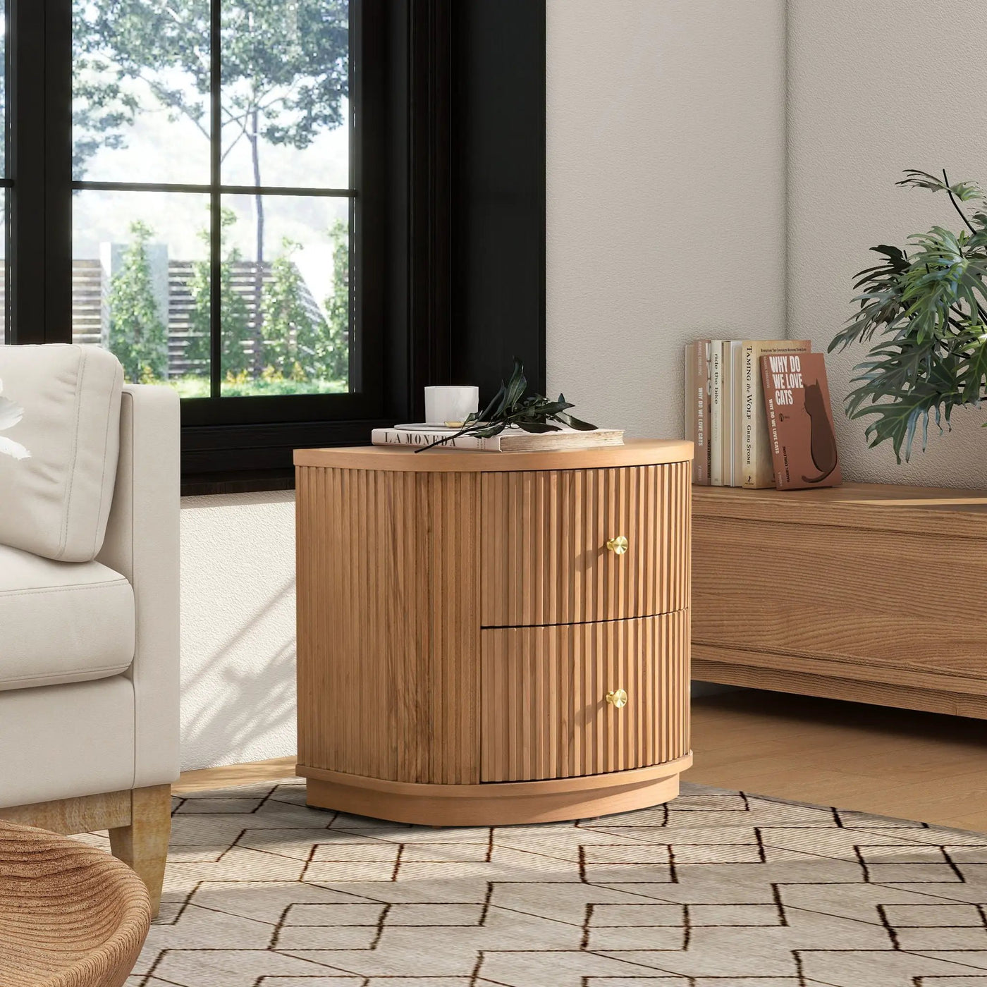 Valentine - 2 Drawer Storage Side Table by Unique Piece Furniture