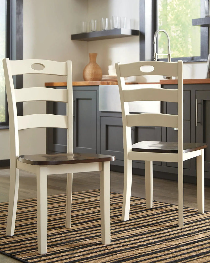 Woodanville - Dining Room Side Chair (Set of 2) - Cream / Brown by Unique Piece Furniture