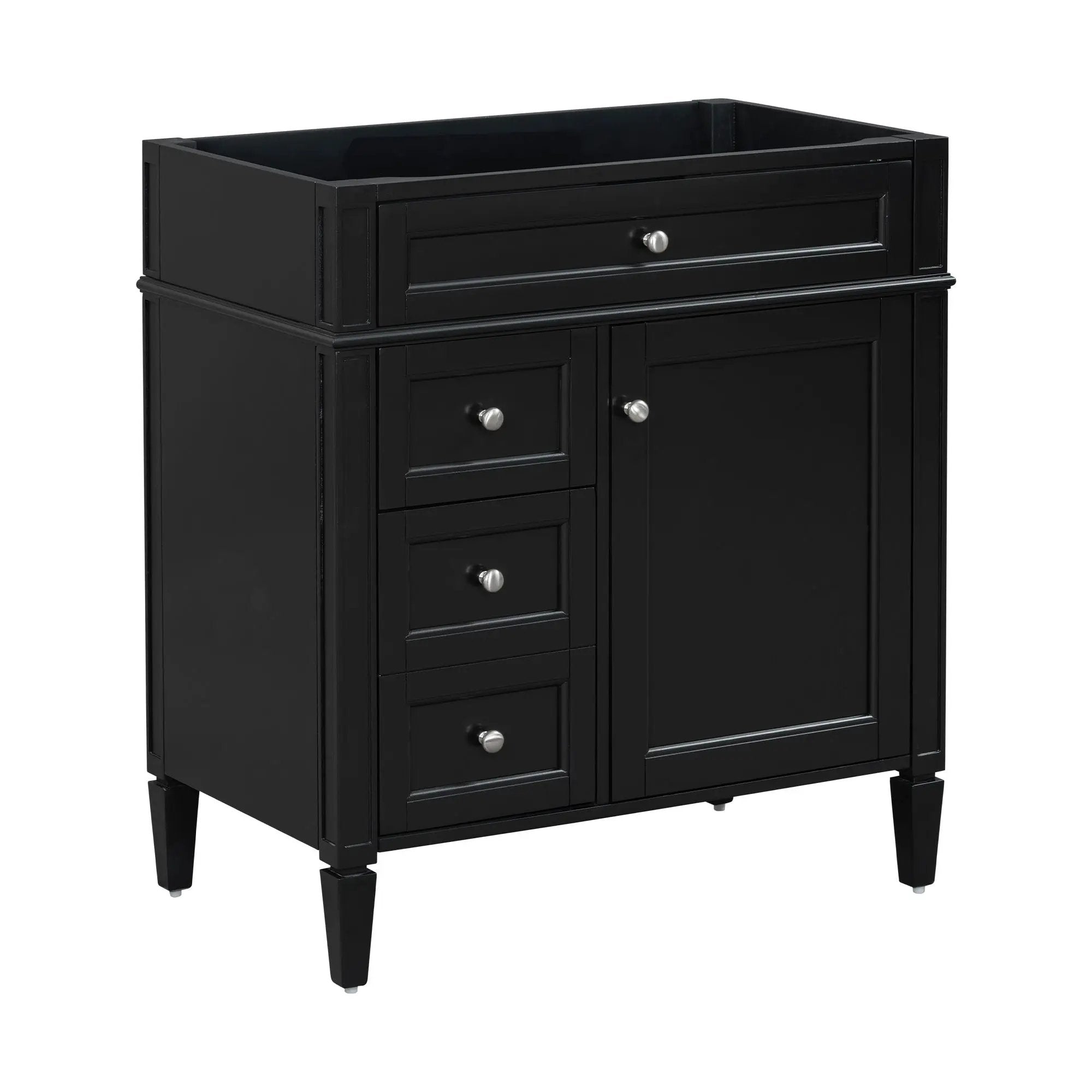 Bathroom Vanity With 2 Drawers And Tip-Out Drawer, Storage Cabinet by HouseOfZazla