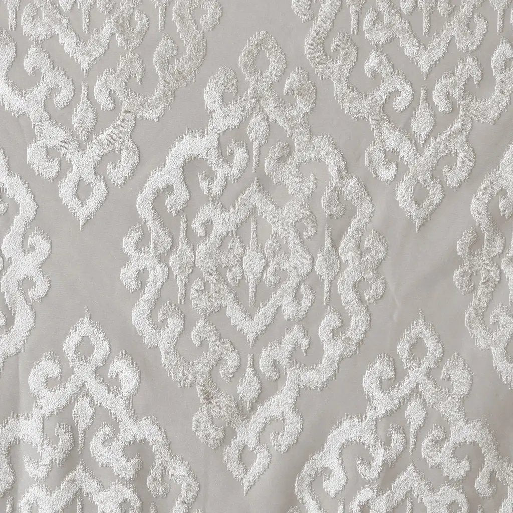 Knitted Jacquard Damask Total Blackout Grommet Top Curtain Panel by HouseOfZazla