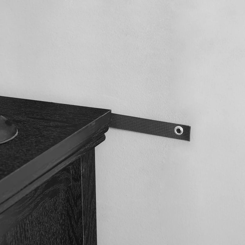 Modern 5-Drawer Black Dresser for Living Room Storage by HouseOfZazla