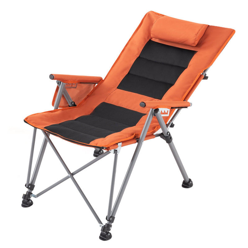 5-Position Adjustable Folding Camping Chair with Footrest by HouseOfZazla