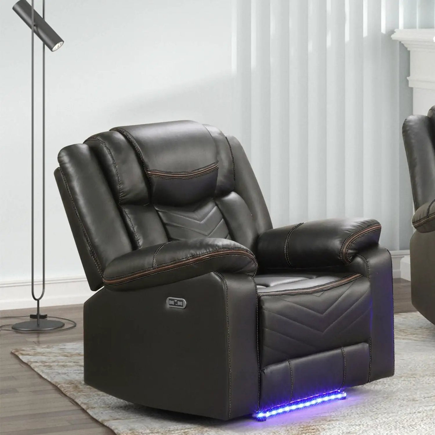 Challenger - LED Power Recliner Chair by Unique Piece Furniture