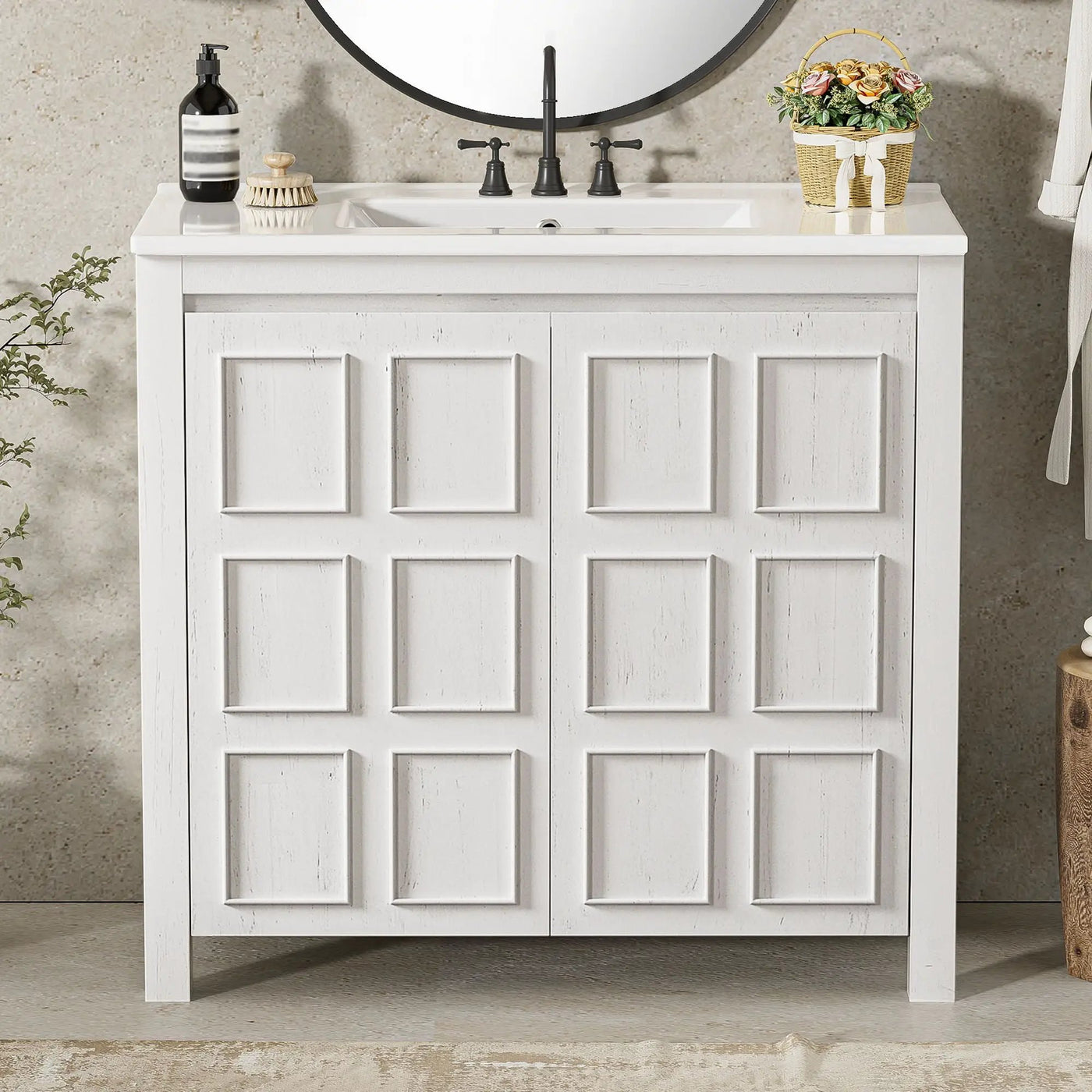 Bathroom Vanity Organizer With Sink, Combo Cabinet Set, Bathroom Storage Cabinet by Unique Piece Furniture