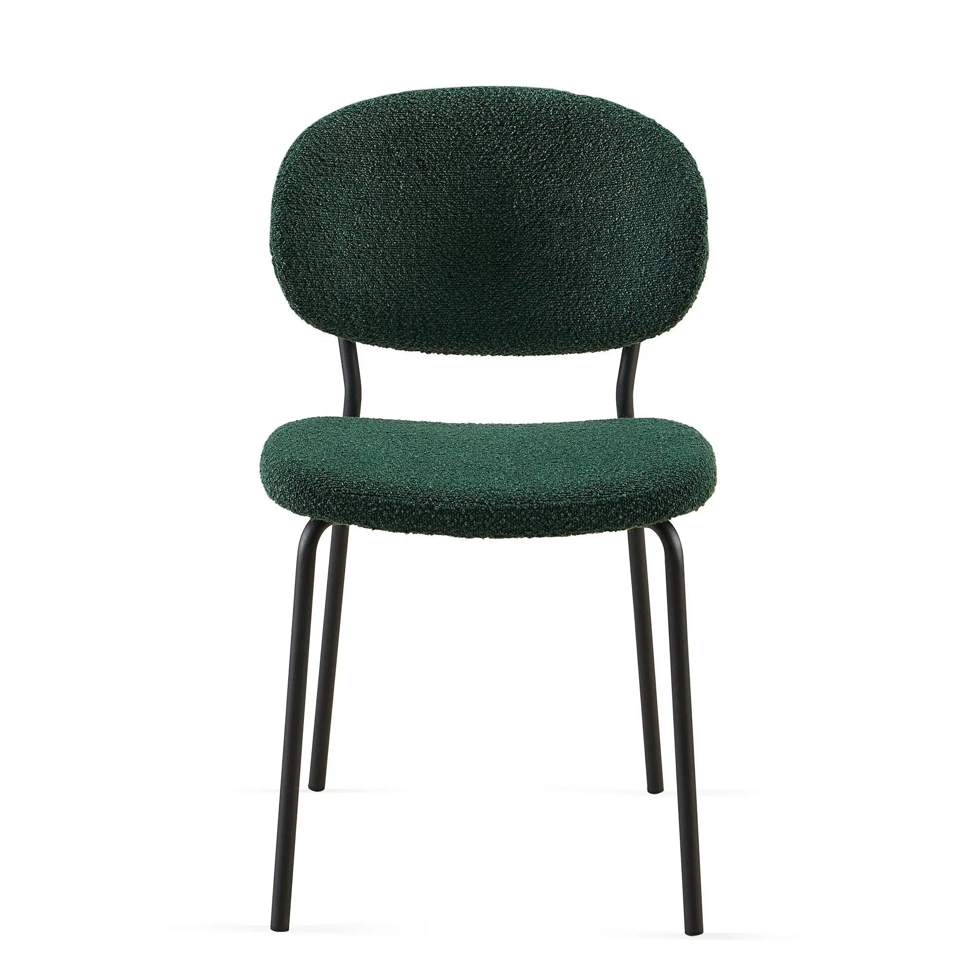 Boucle Dining Chairs, Dining Chairs With Metal Legs For Dining Room, Kitchen, Living Room by Unique Piece Furniture