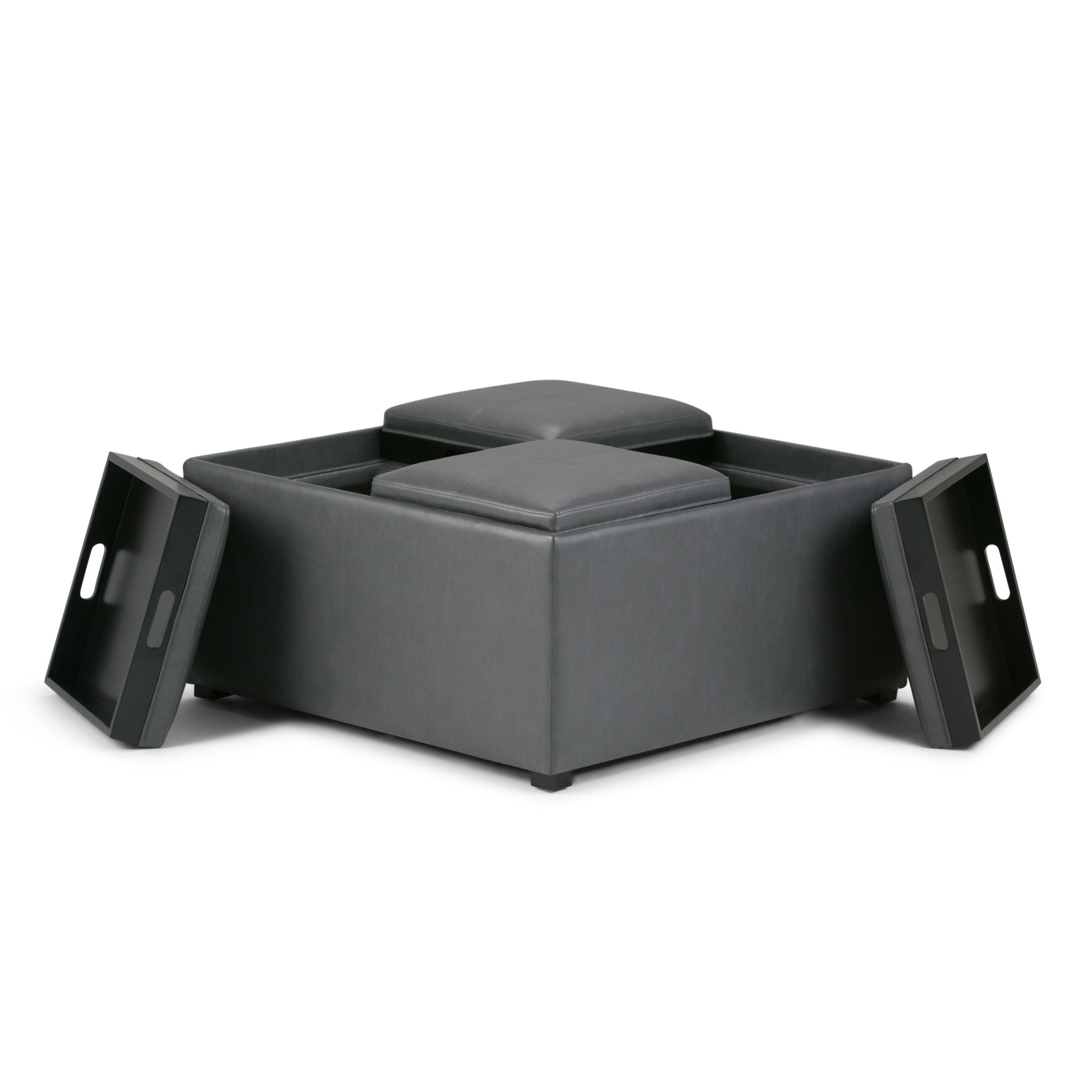 Avalon - Square Coffee Table, Storage Ottoman by HouseOfZazla