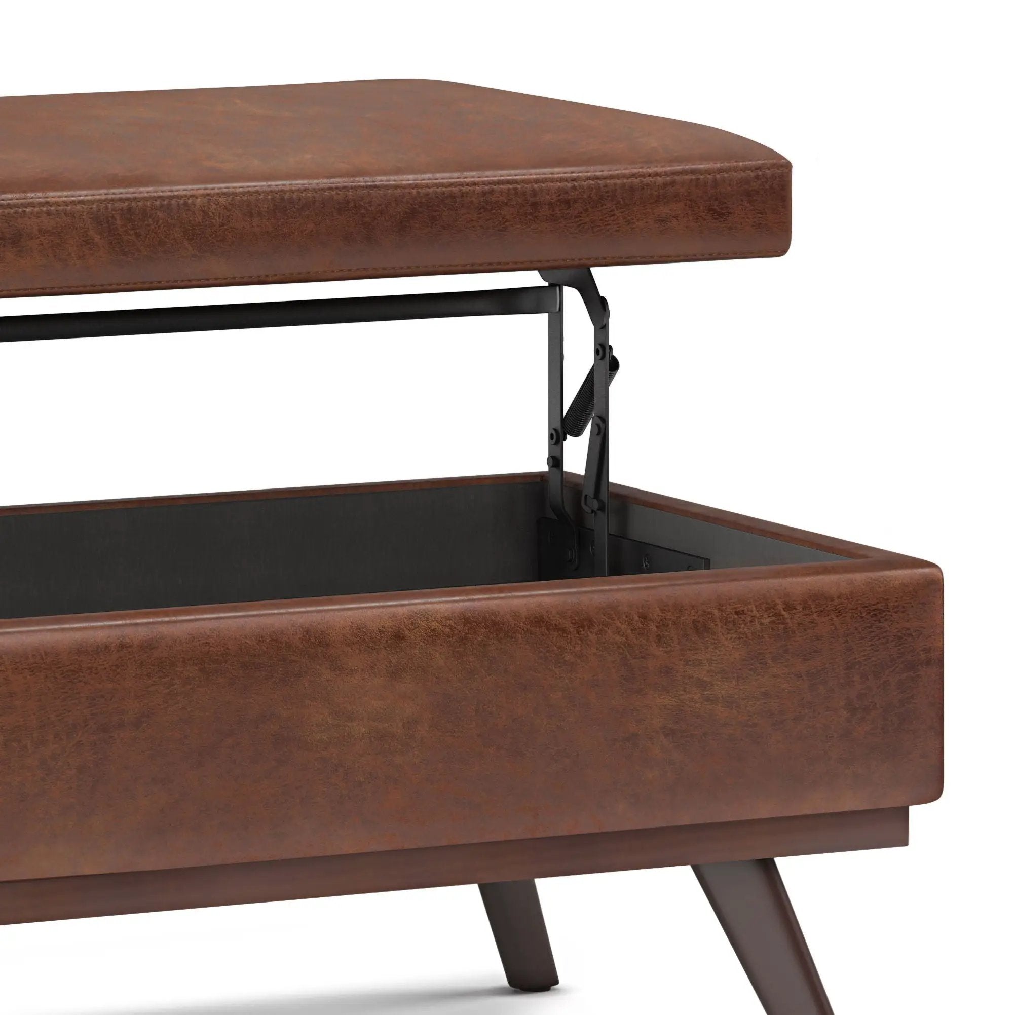 Owen - Lift Top Large Coffee Table Storage Ottoman, Mid Century Style by Unique Piece Furniture