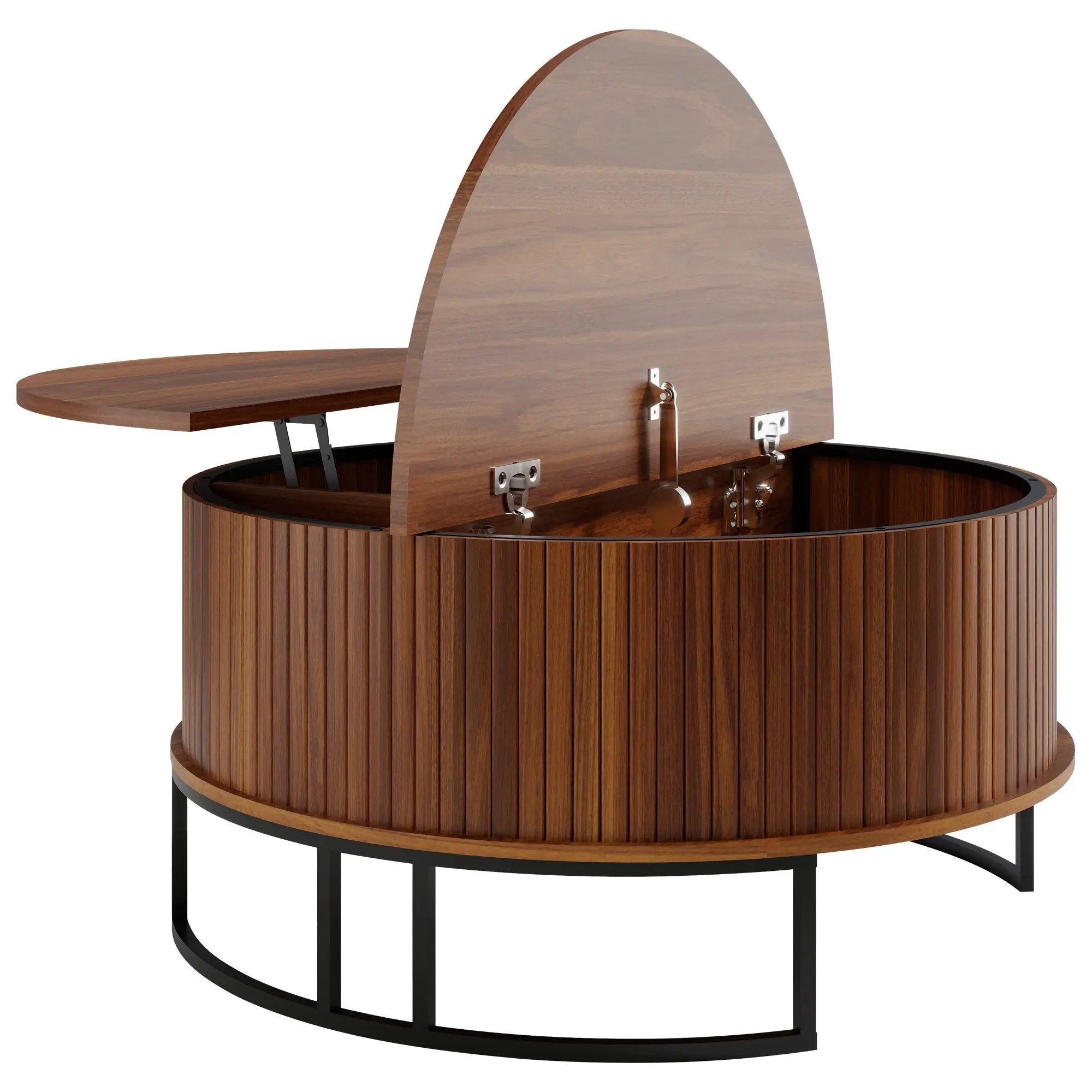 31.5" Round Coffee Table with Storage by HouseOfZazla
