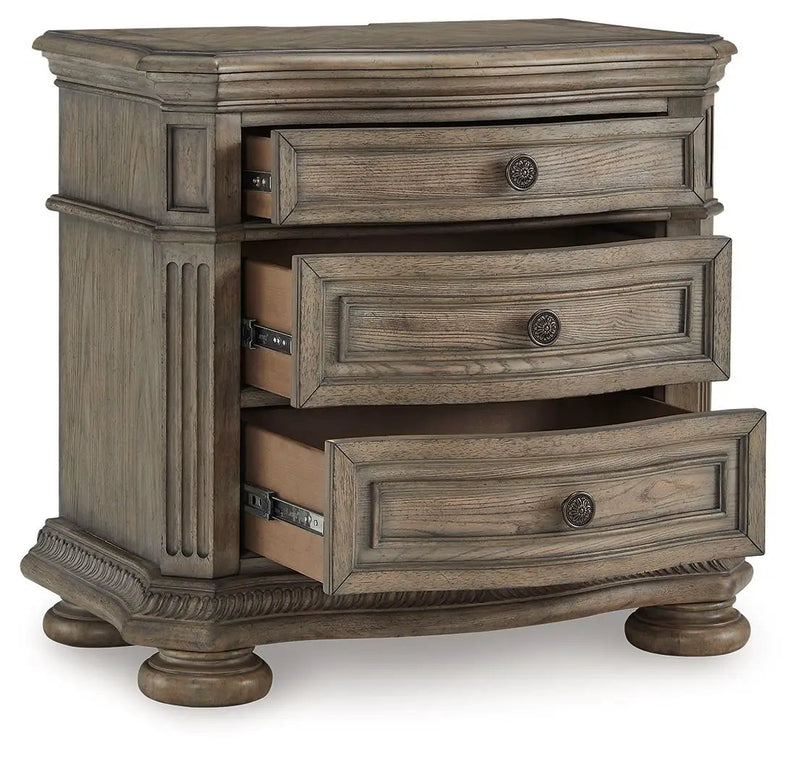 Ardenfield - Three Drawer Night Stand - Light Brown by Unique Piece Furniture