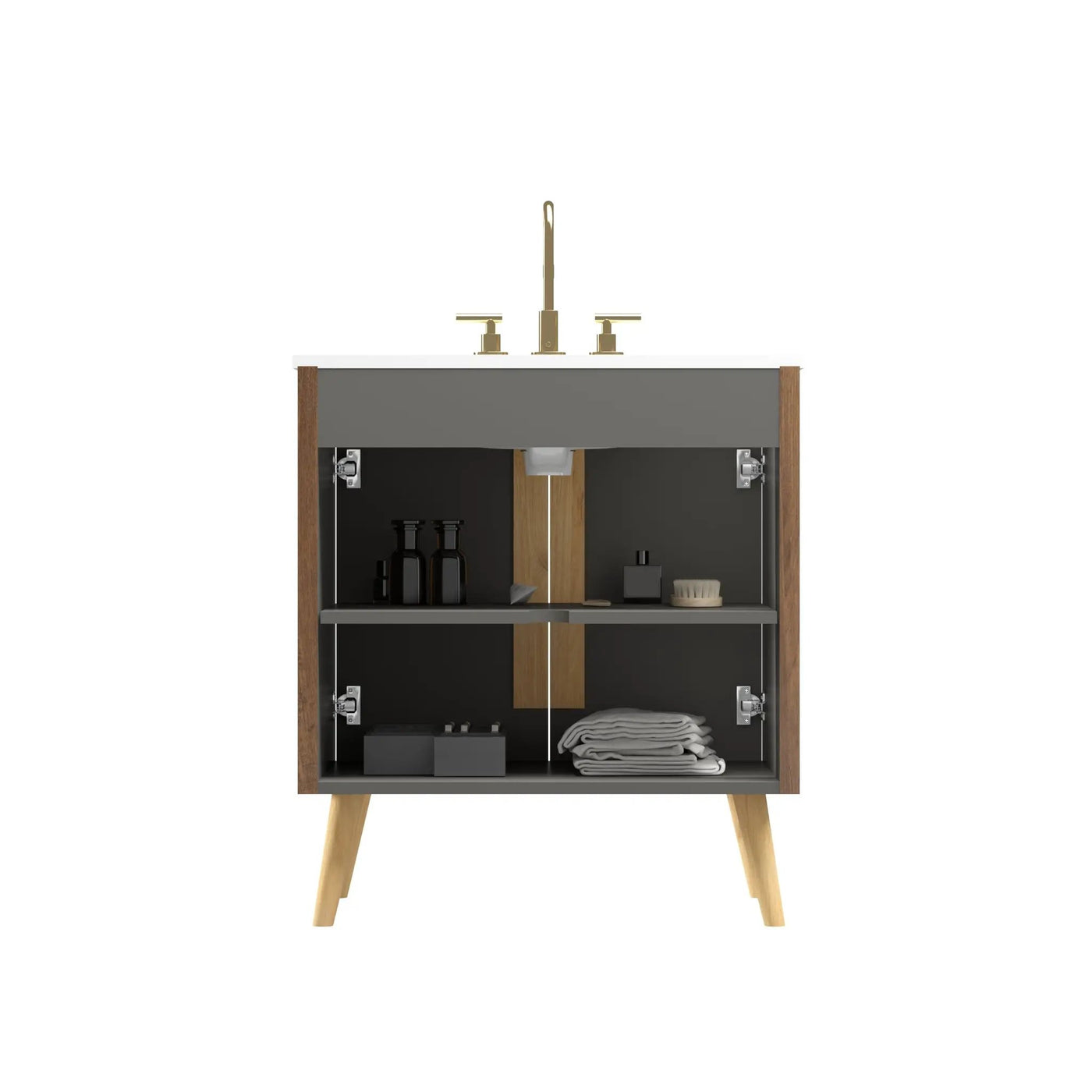 Etna 30"F Striped Bathroom Vanity by HouseOfZazla