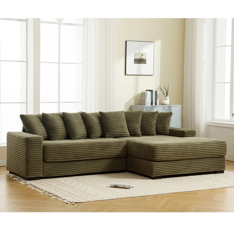 Oversized Two-Piece L-Shaped Sofa by HouseOfZazla