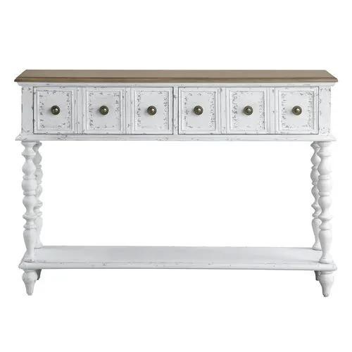 Bence - Console Table - Dark Charcoal & Antique White by Unique Piece Furniture