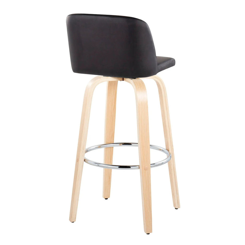 Toriano - Contemporary Fixed Height Barstool & Swivel With Round Footrest (Set of 2) by Unique Piece Furniture